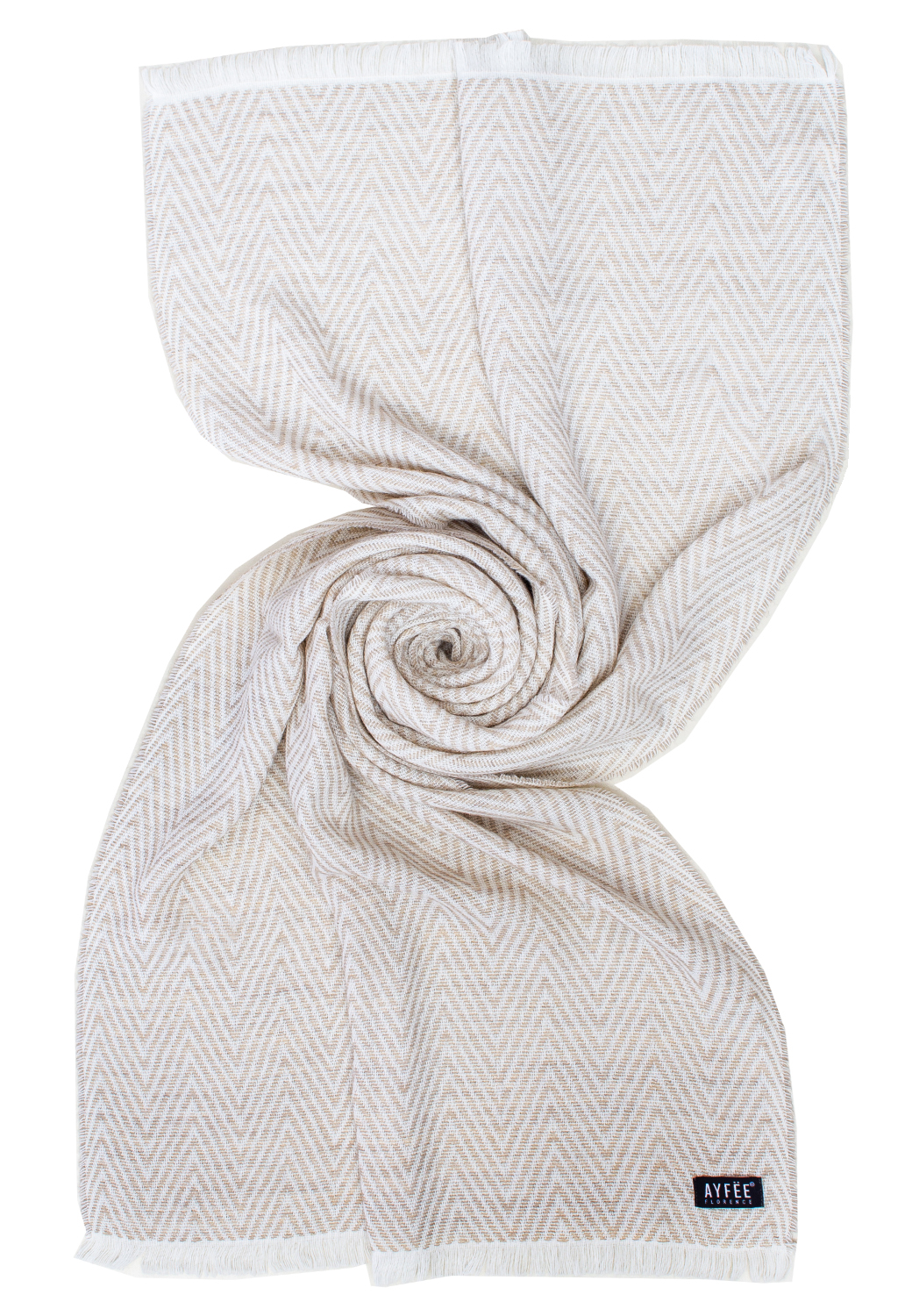STOLA JACQUARD CHEVRON, 80%PC 10%WO 5%VI 5%WP, MADE IN ITALY  